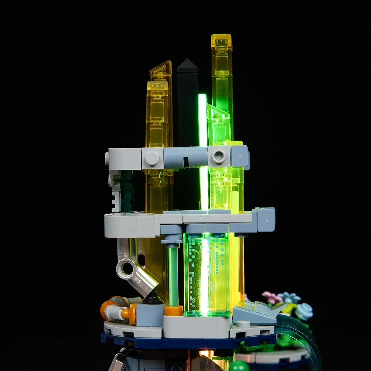 Neon Garden Cyberpunk Building Set with Sound-Reactive RGB Lights