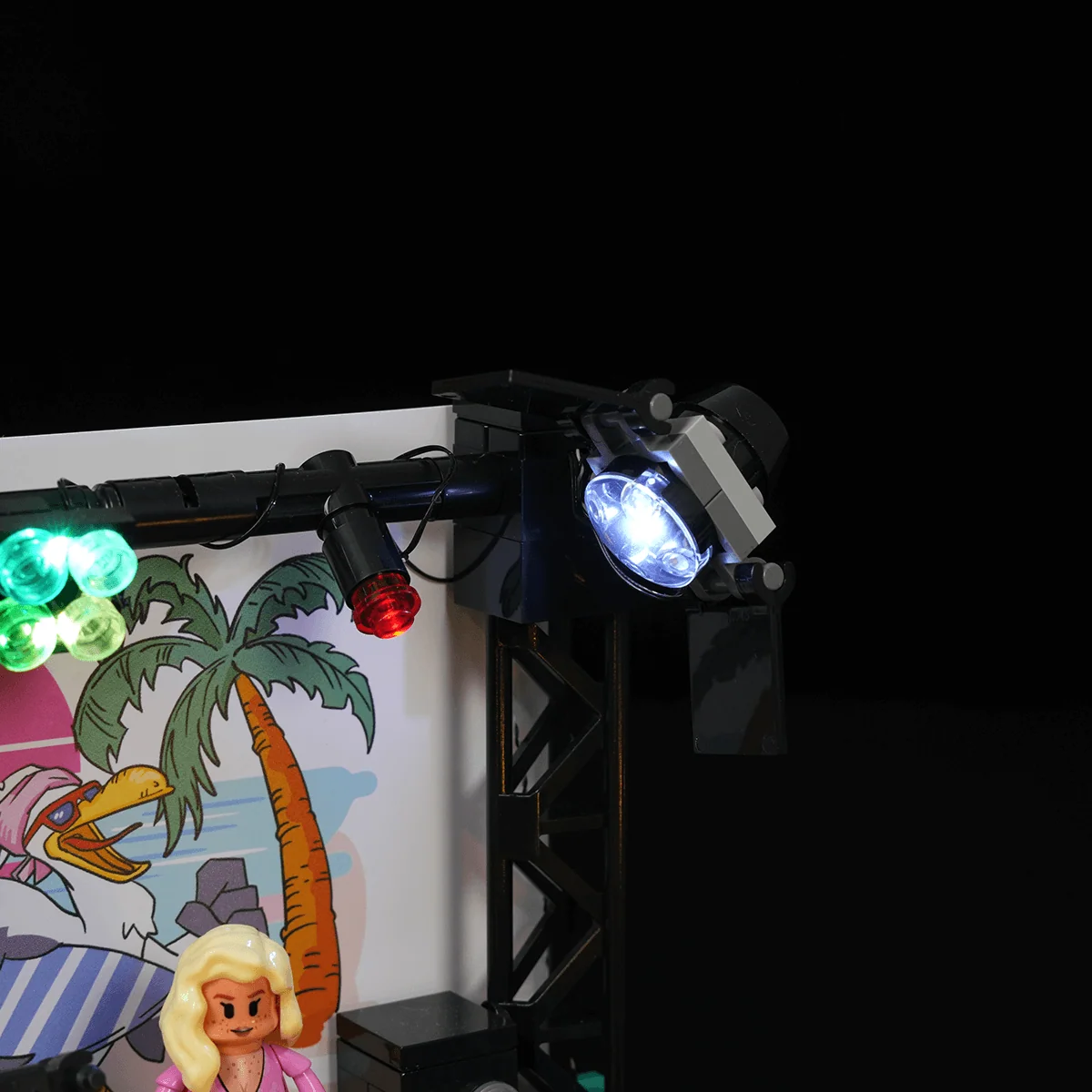Lumibricks Surf Shop Beach Building Set with Stage and Lights