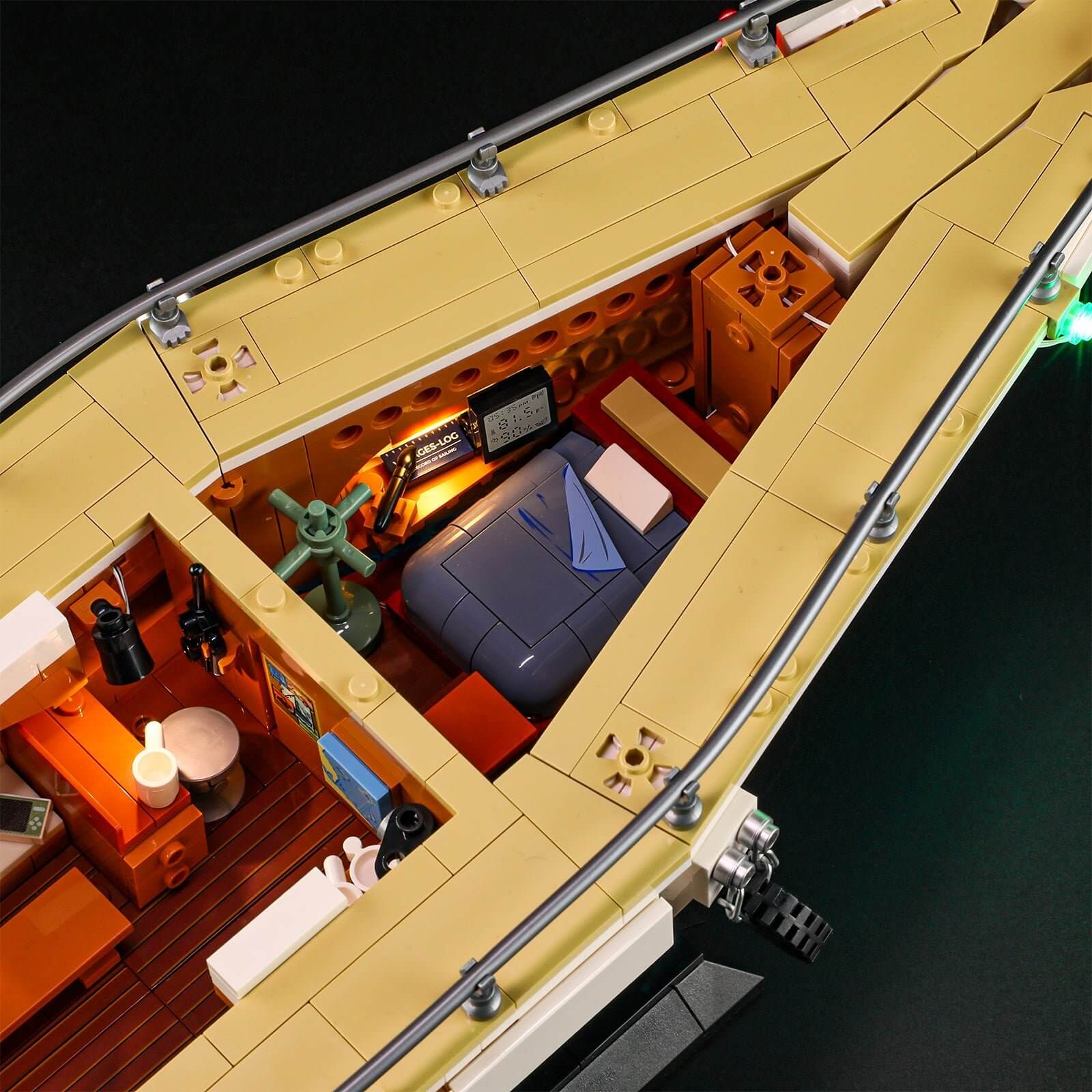 The Sailboat La Brisa 1640-Piece Model with LED Lights