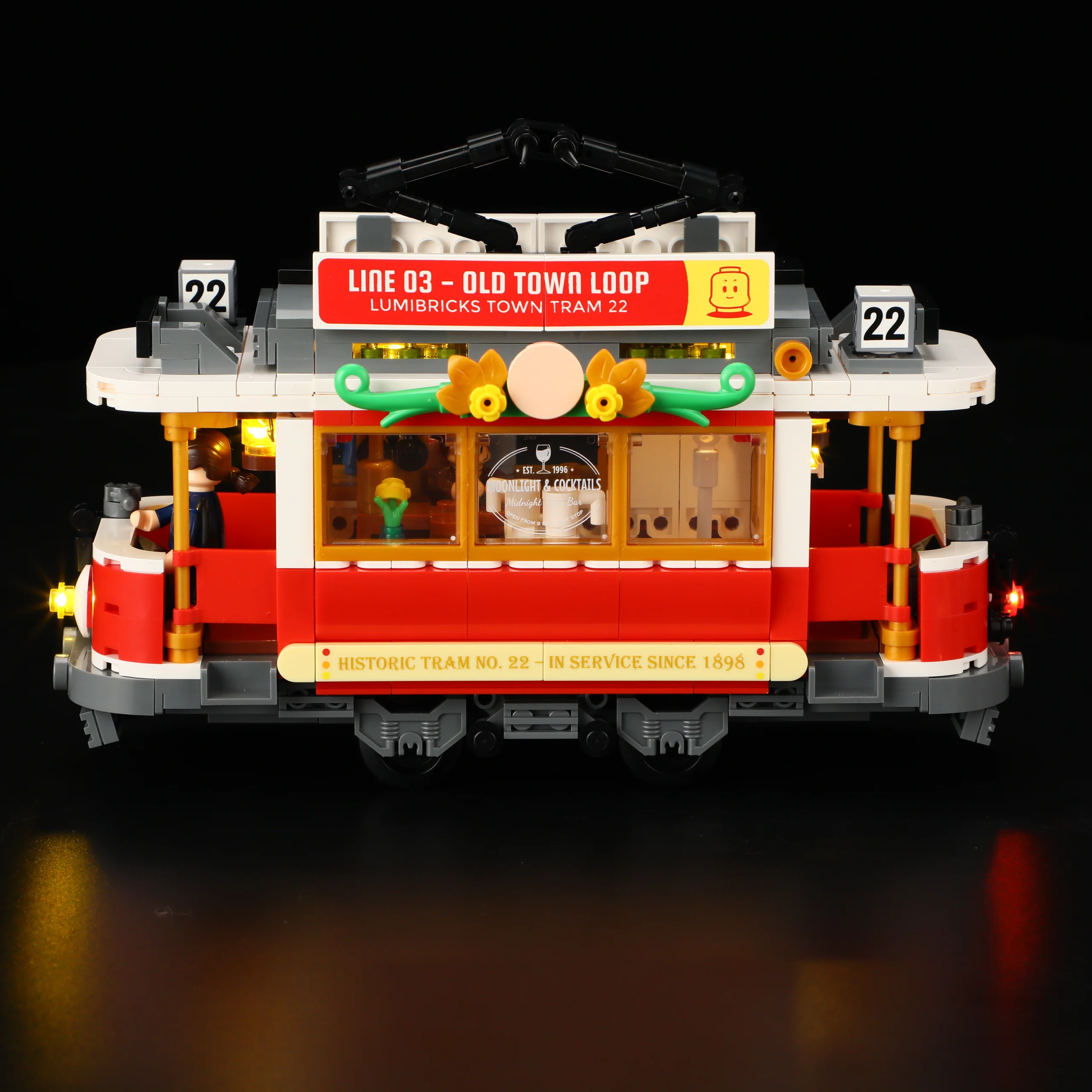 Heritage Tram and Station Building Set with Nine Lights