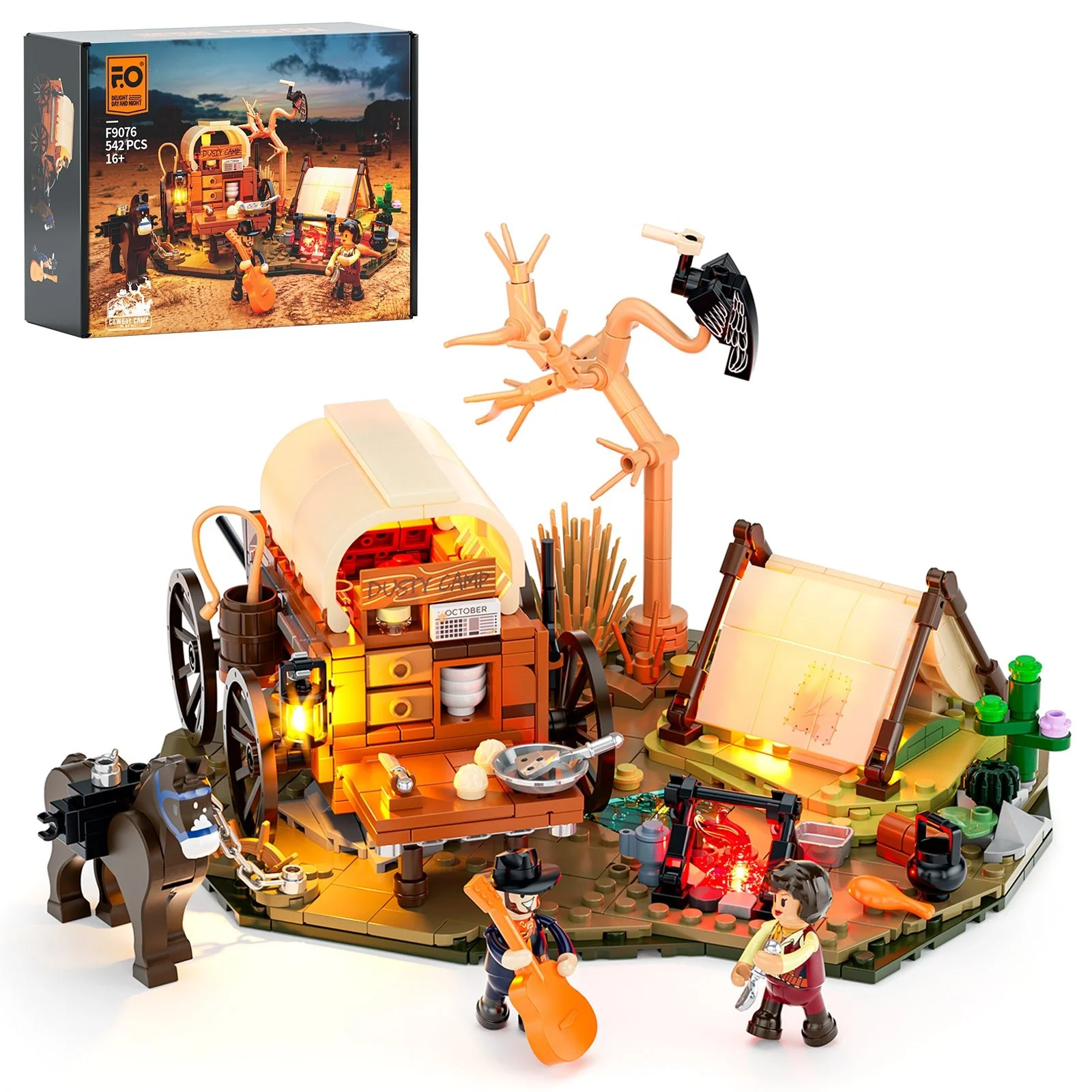 Cowboy Camp Western Building Set with 542 Pieces
