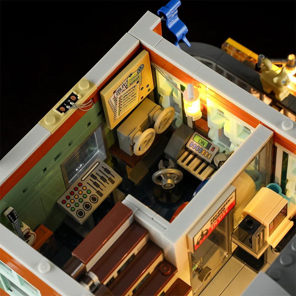 Record Store Building Set with 90s Hip-Hop Street Style