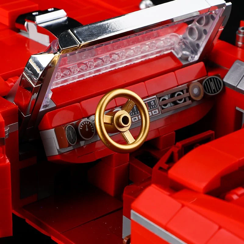Collectible Low Rider Big Red Truck Building Set with Minifigures