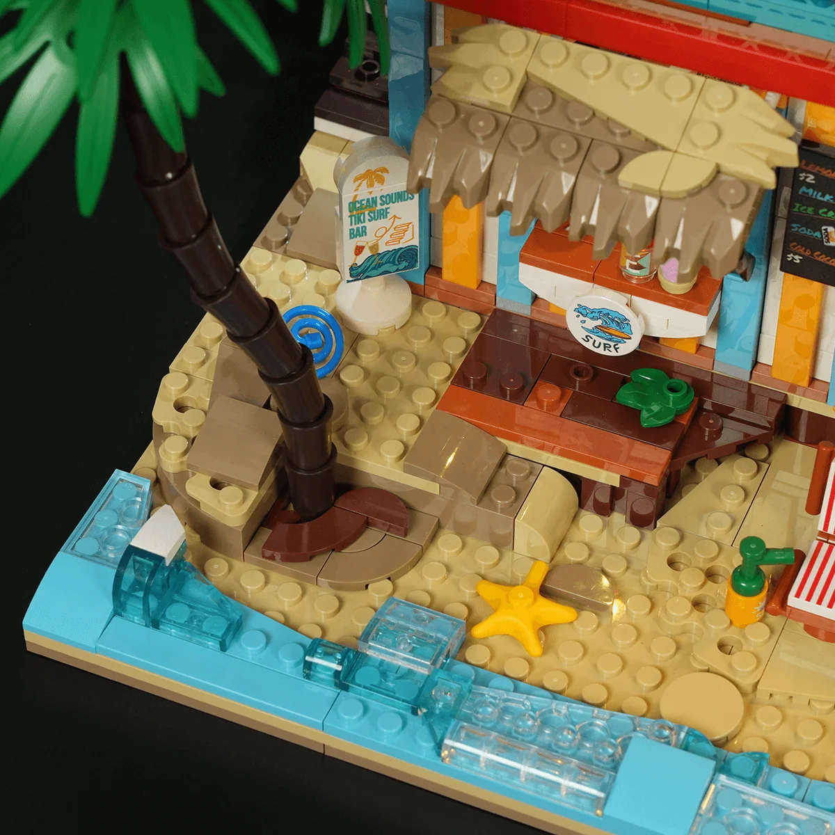 Lumibricks Surf Shop Beach Building Set with Stage and Lights