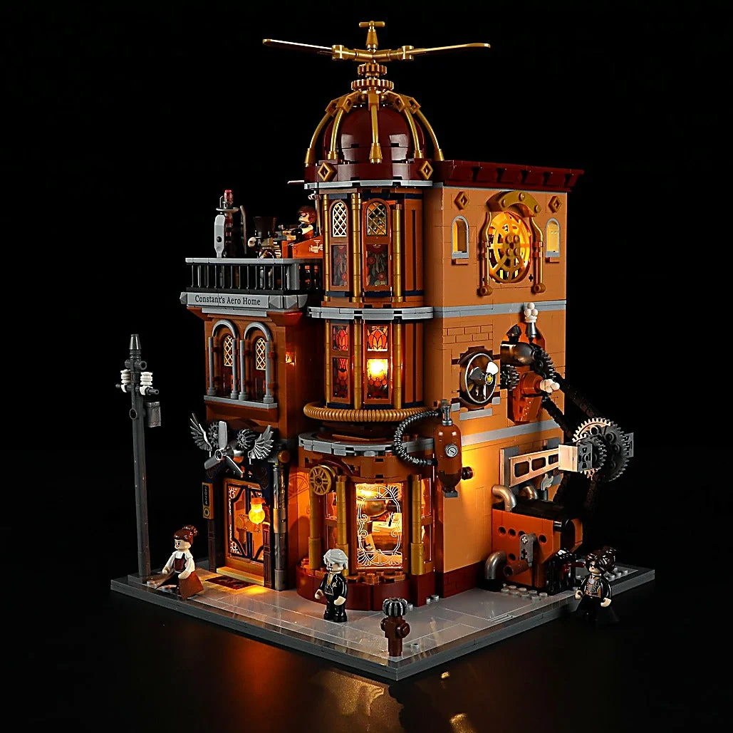 Steampunk Flying Club Building Set with Modular Baseboards