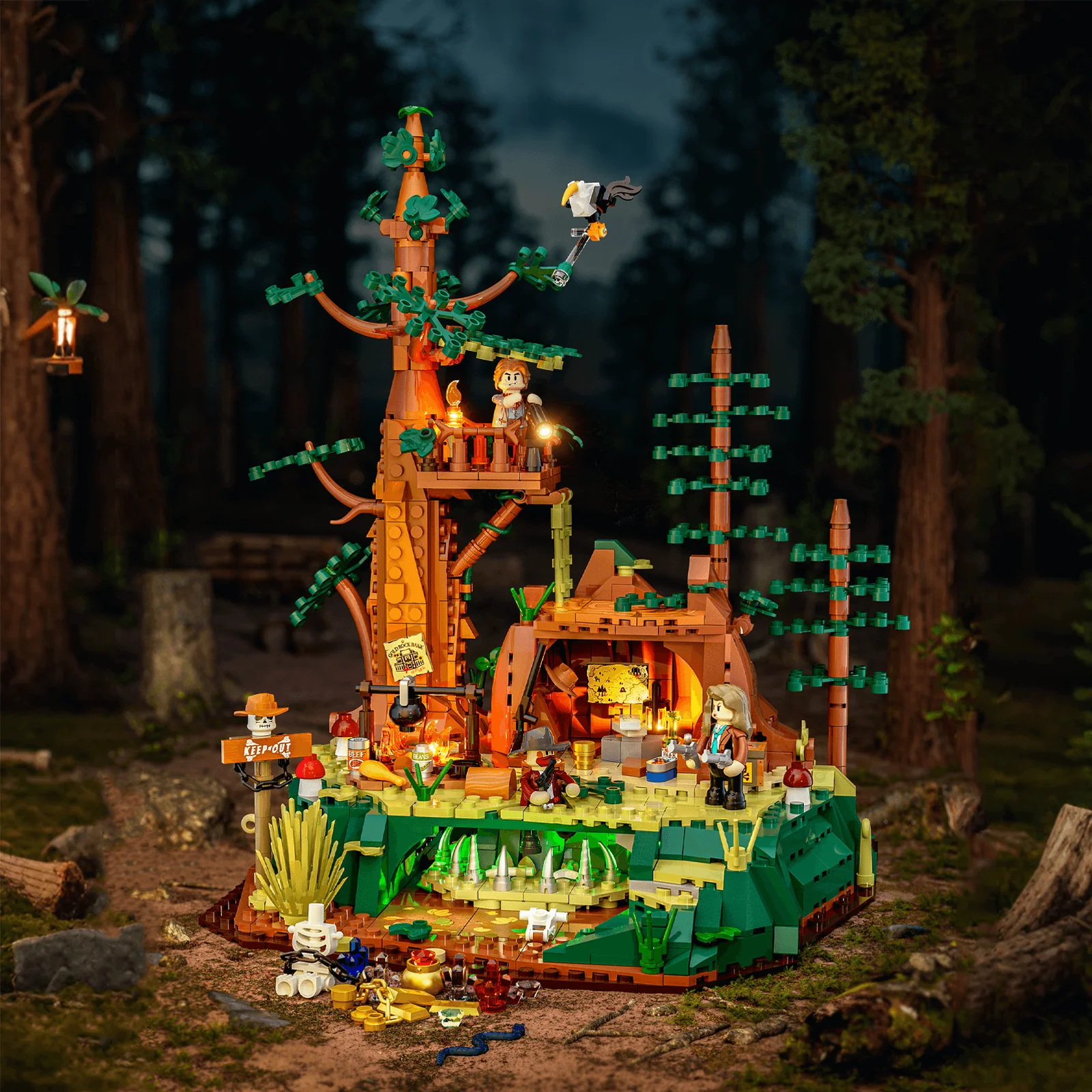 Sequoia Bandit Camp Old West Building Set with 7 LED Lights
