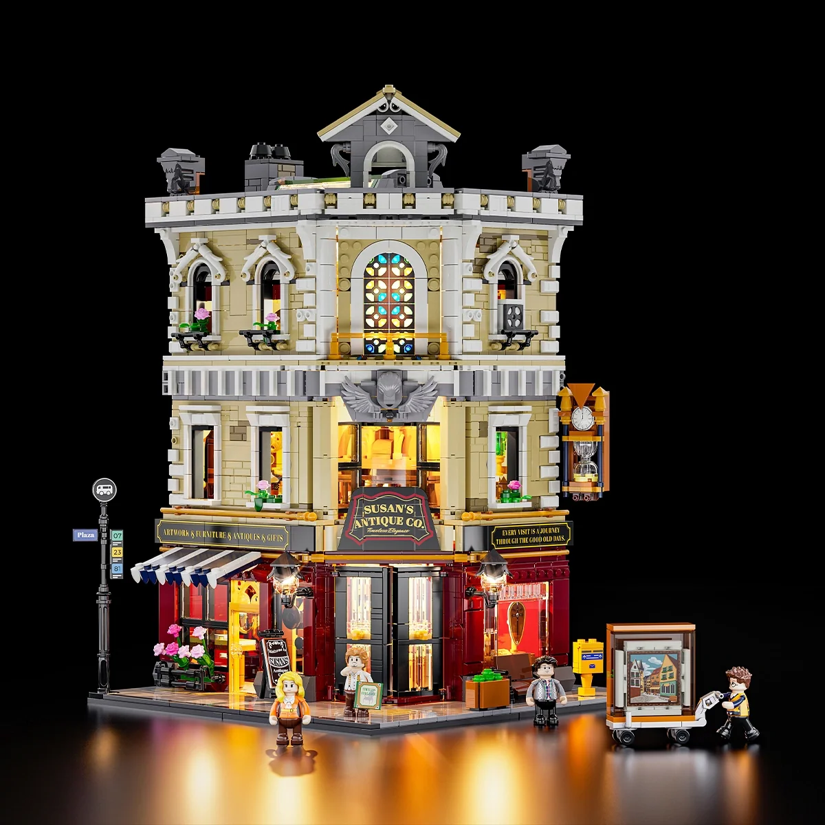 Antique Store Town Life Building Set with Lights and Minifigures