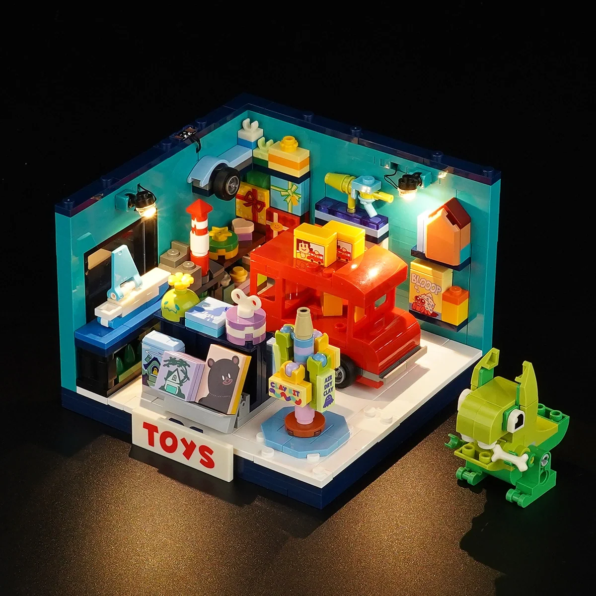 Toy Store Box 16 x 16 Two-Story Building Set with Lights