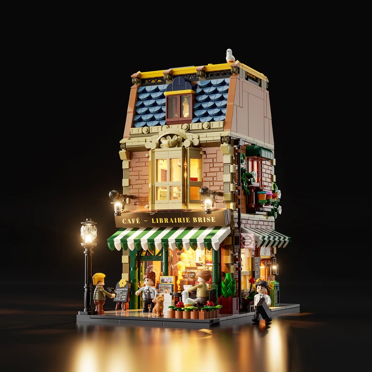 Book-Cafe Building Set with 10 Light Positions and Elsa Minifigure