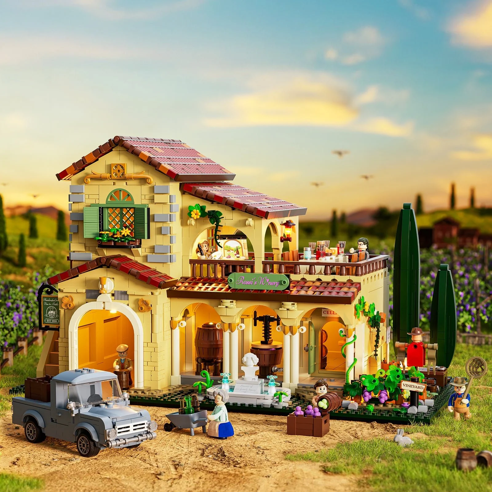 Vineyard Estate L9086 Tuscan Winery Build with 11 Lighting Scenes