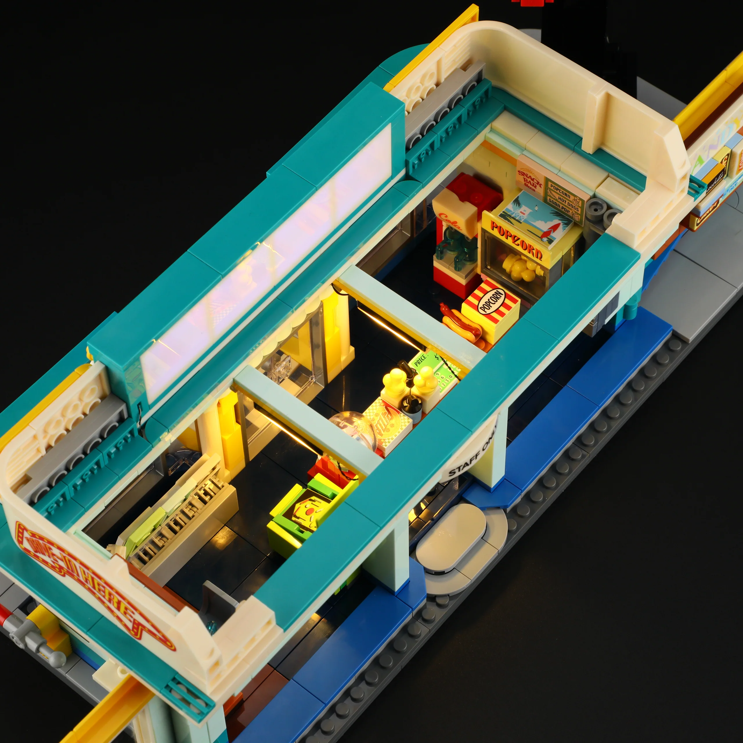 Night Glow Drive-in Retro Theater Light Building Set