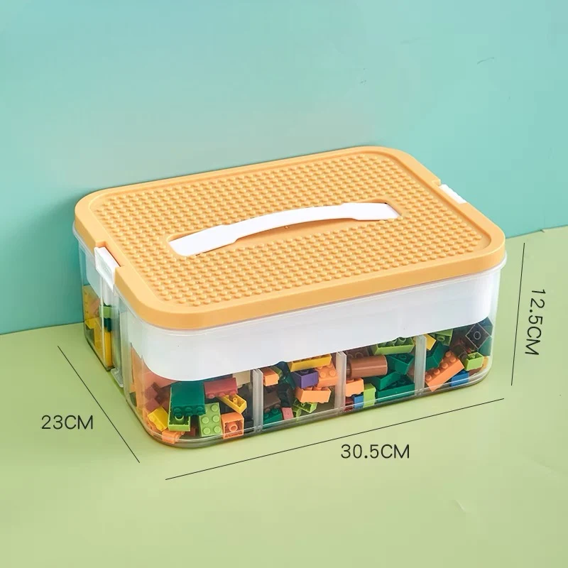 Building Block Organizer Box with Divided Compartments