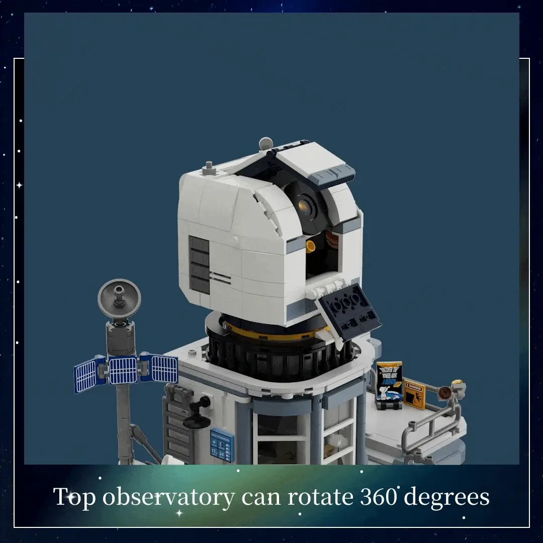 Alpine Observatory L9091 Light-Up Brick Build with Rotating Dome