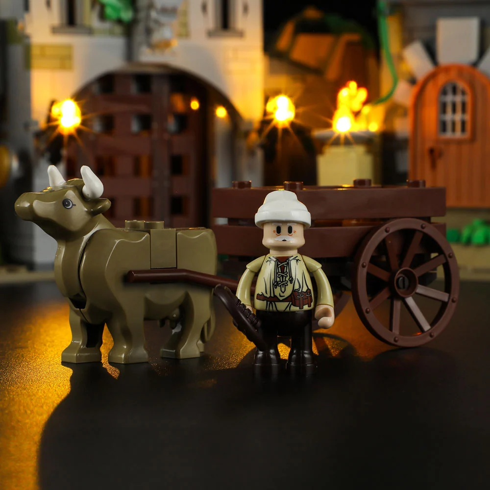 Medieval Watchtower Building Set with 10 Lighted Spots and Minifigures