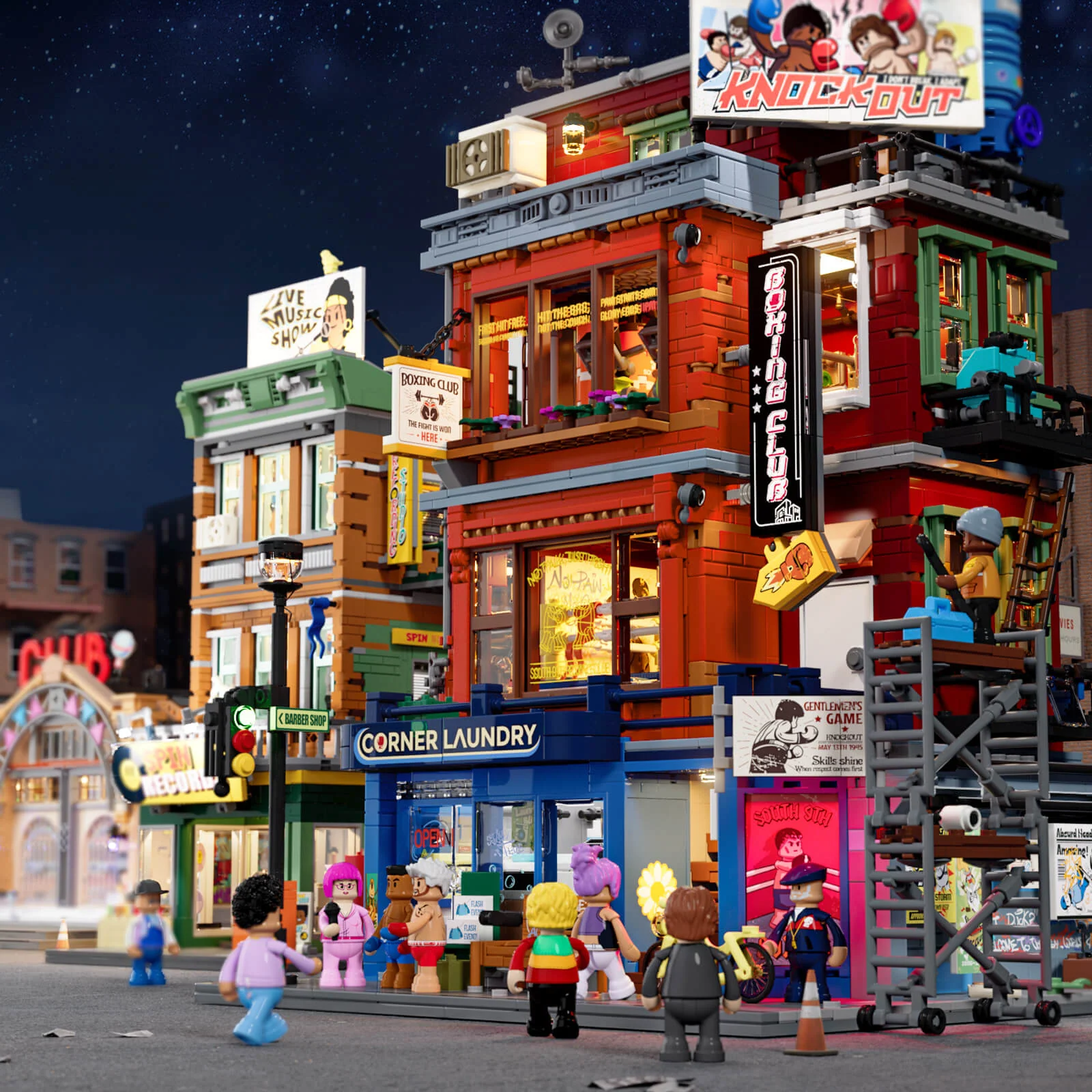 Boxing Club 19009 Street Fusion Building Set with 24 LED Lights