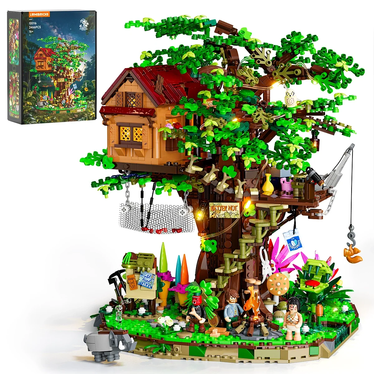 Explorer Treehouse Jungle Building Set with Lights