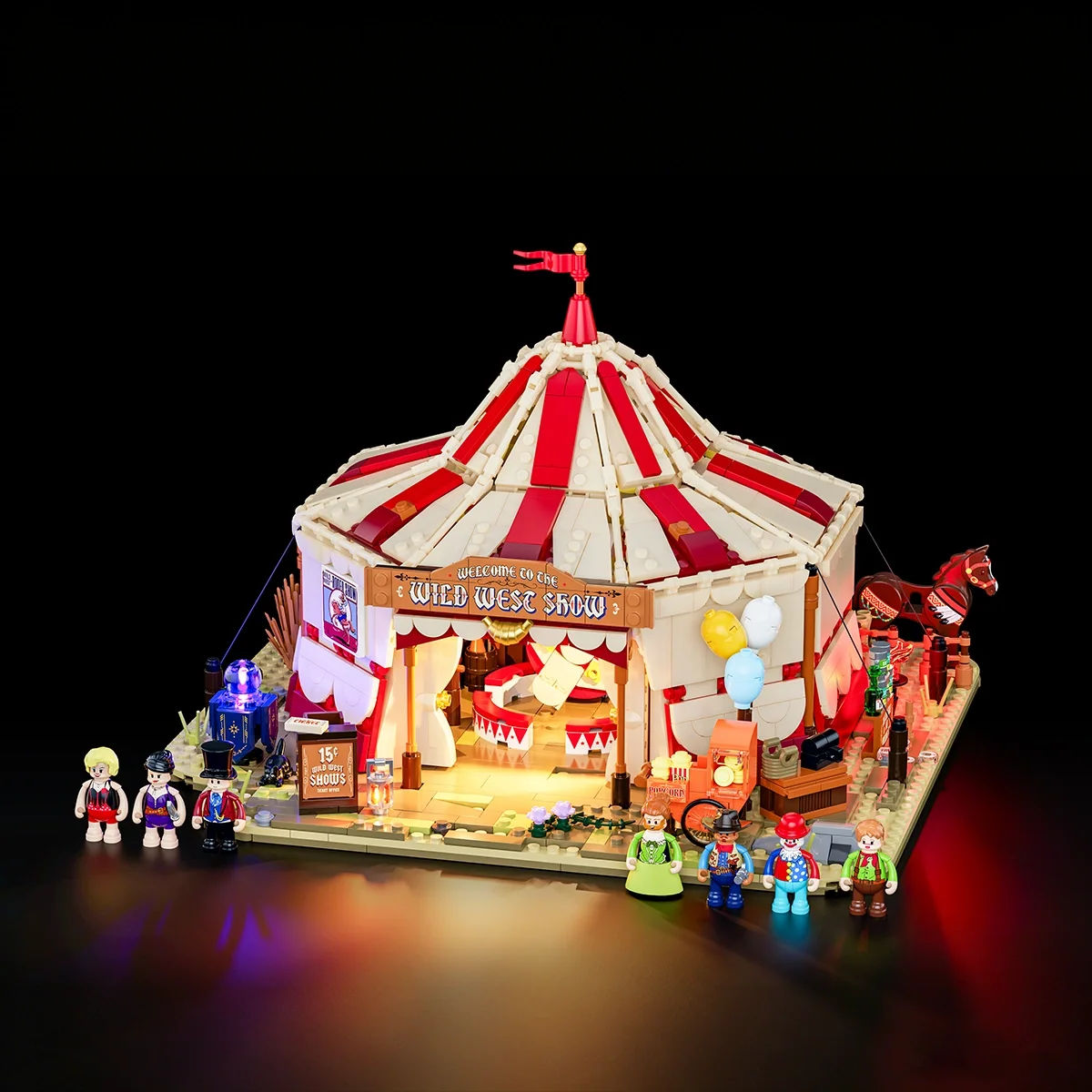 Traveling Circus L9079 LED Building Set with 7 Lights