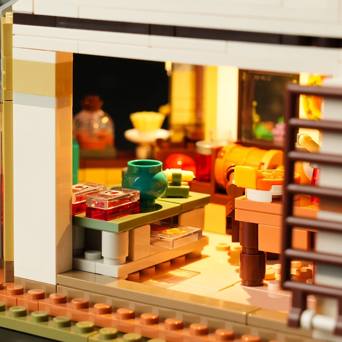 Autumn Farmhouse Halloween Building Set with 12 LED Lights