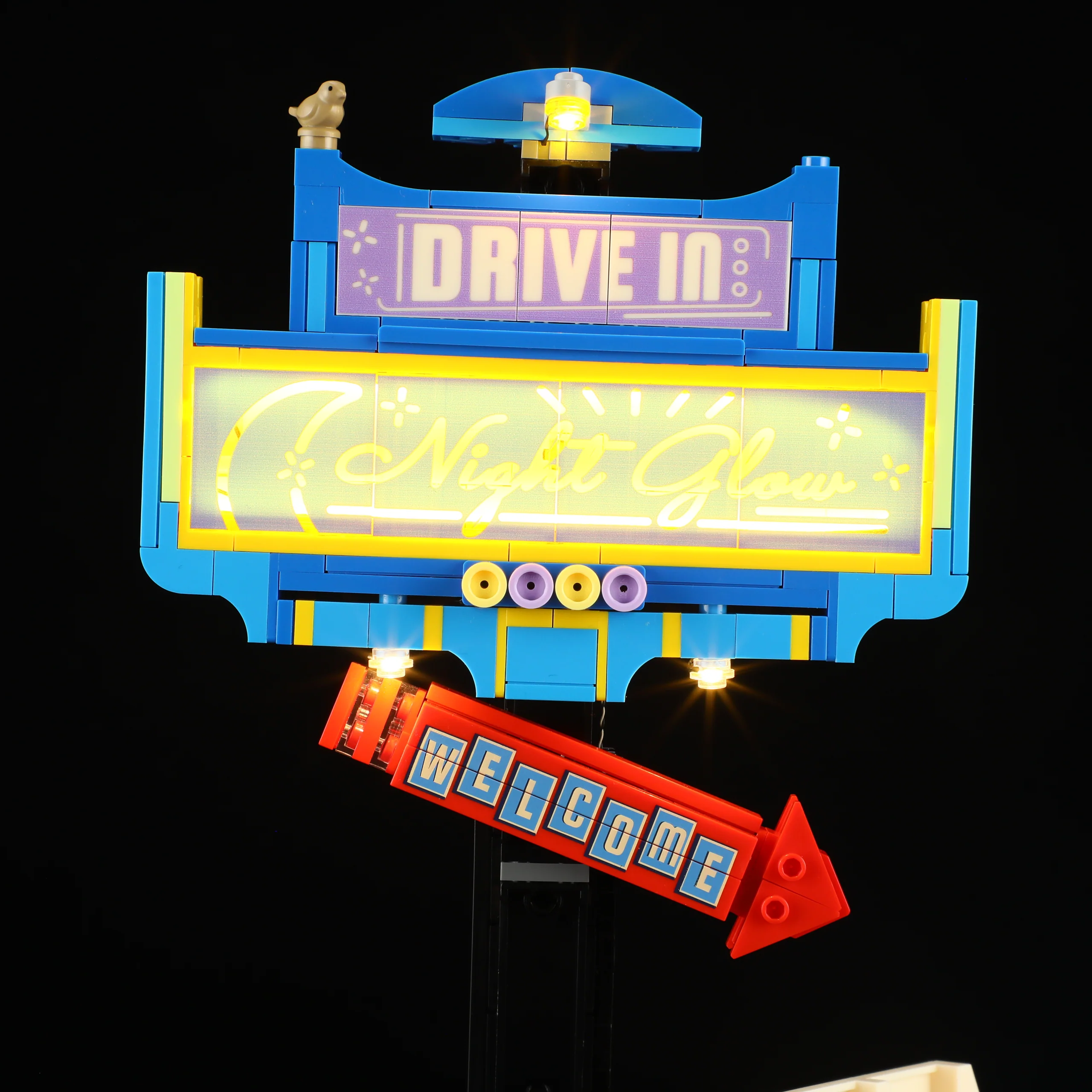 Night Glow Drive-in Retro Theater Light Building Set