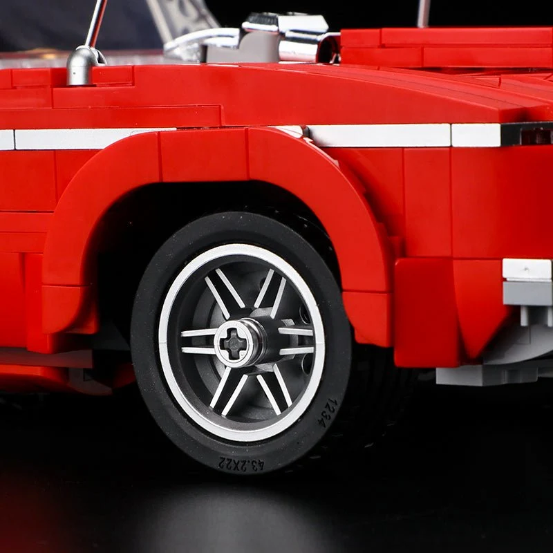 Collectible Low Rider Big Red Truck Building Set with Minifigures